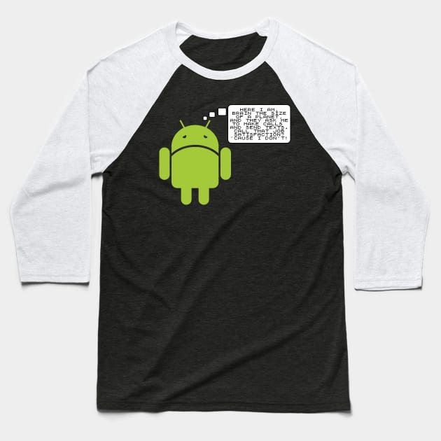 Android Paranoia Baseball T-Shirt by Paulychilds